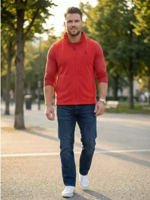 Pánská fleecová vesta ALTISPORT ALM002518 ČERVENÁ