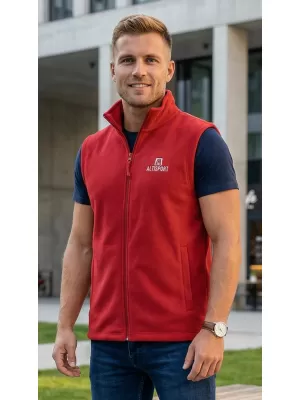 Pánská fleecová vesta ALTISPORT ALM006518 VÍNOVÁ