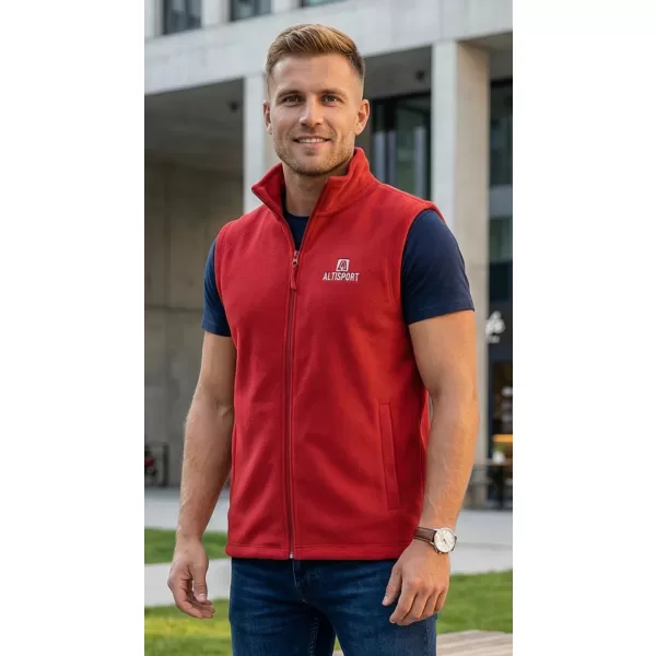  Pánská fleecová vesta ALTISPORT ALM006518 VÍNOVÁ 