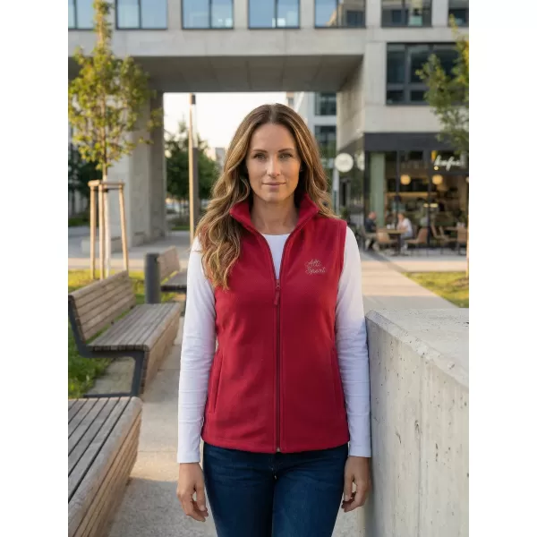  Dámská fleecová vesta ALTISPORT ALW056518 VÍNOVÁ 