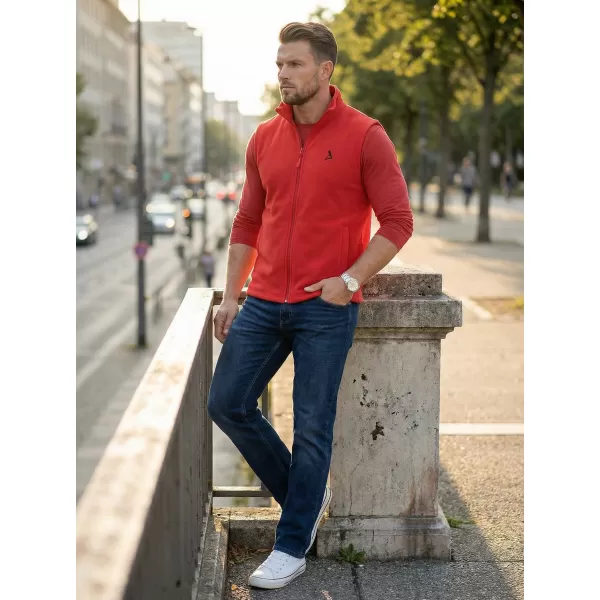  Pánská fleecová vesta ALTISPORT ALM002518 ČERVENÁ 