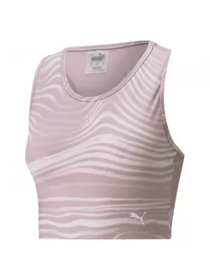 Dámský top PUMA STUDIO AOP CROP TANK 521561-18 QUAIL
