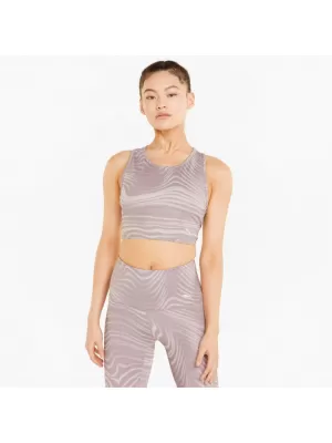 Dámský top PUMA STUDIO AOP CROP TANK 521561-18 QUAIL