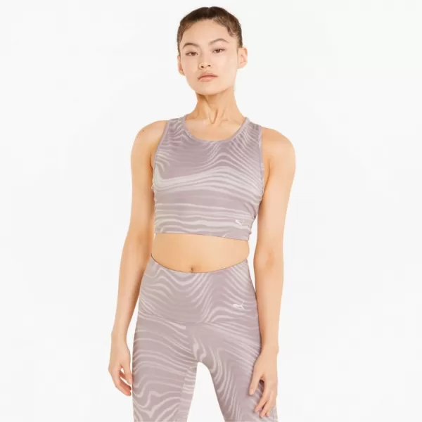  Dámský top PUMA STUDIO AOP CROP TANK 521561-18 QUAIL 
