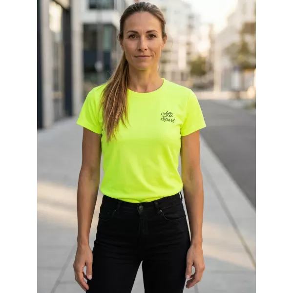  Dámské funkční triko ALTISPORT ALW056140 NEON YELLOW 
