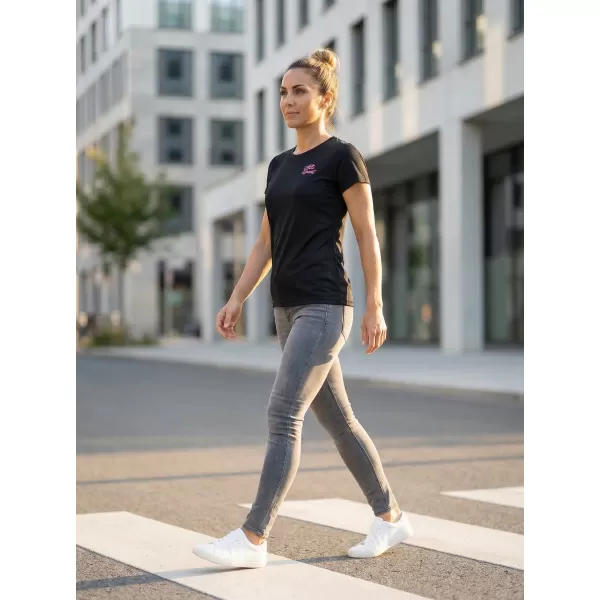  Dámské funkční triko ALTISPORT ALW056140 ČERNORŮŽOVÁ 