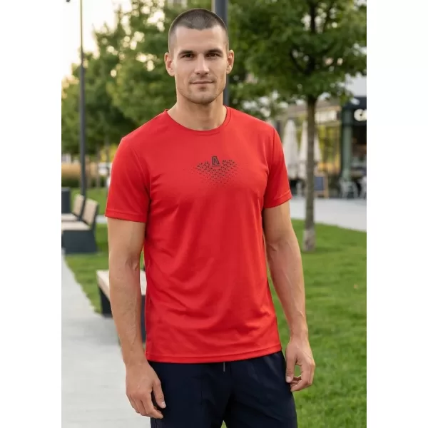 Pánské funkční triko ALTISPORT CARRYOVER ALM148124 ČERVENÁ 