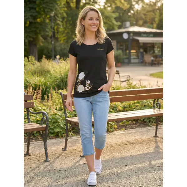  Dámské triko ALTISPORT ALW146122 ČERNOZLATÁ 