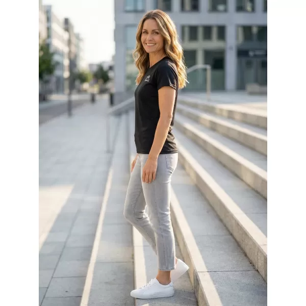  Dámské funkční triko ALTISPORT ALW056140 ČERNOBÍLÁ 