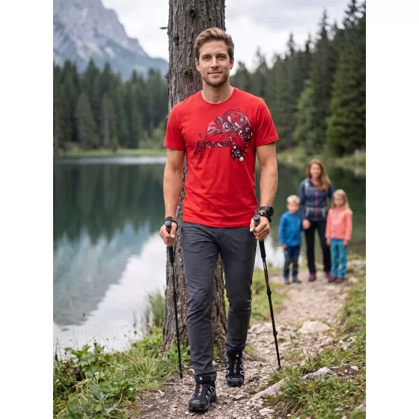  Pánské triko ALTISPORT CARRYOVER ALM136129 ČERVENÁ 