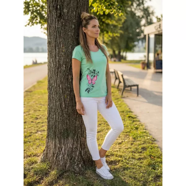  Dámské triko ALTISPORT CARRYOVER ALW137122 MÁTOVÁ 