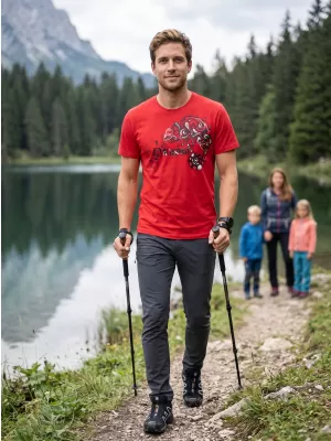 Pánské triko ALTISPORT CARRYOVER ALM136129 ČERVENÁ