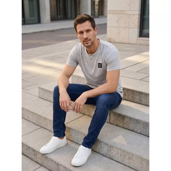  Pánské triko s krátkým rukávem SAM 73 GIDEON MT 804 SVĚTLE ŠEDÁ 