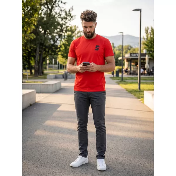  Pánské triko s krátkým rukávem SAM 73 DOUGALL MT 801 ČERVENÁ 