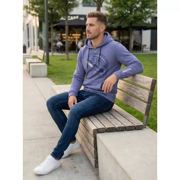  Pánská mikina ALTISPORT ALM017AL304 DENIM 