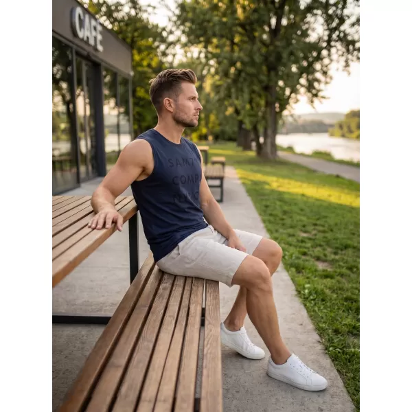  Pánské tílko SAM 73 EDGAR MT 787 TMAVĚ MODRÁ 