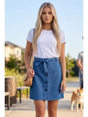 Dámská sukně KIXMI NITIS NAVY