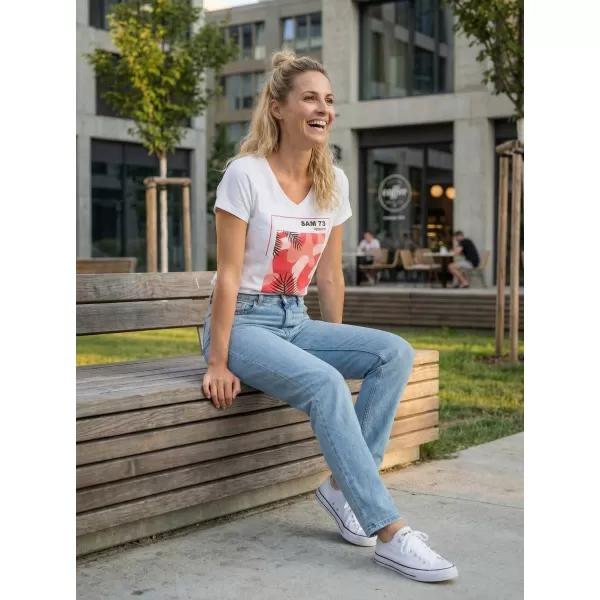  Dámské triko s krátkým rukávem SAM 73 ILDA WT 855 BÍLÁ 