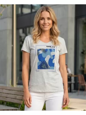 Dámské triko s krátkým rukávem SAM 73 ILDA WT 855 SVĚTLE ŠEDÁ