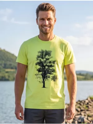 Pánské triko s krátkým rukávem SAM 73 JAMES MT 790 SVĚTLE ŽLUTÁ