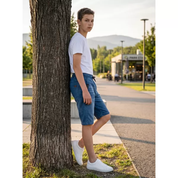  Chlapecké šortky SAM 73 VICTOR BS 536 SVĚTLÁ DENIM 