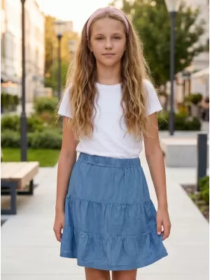 Dívčí sukně SAM 73 NYLAH GZ 530 SVĚTLÁ DENIM