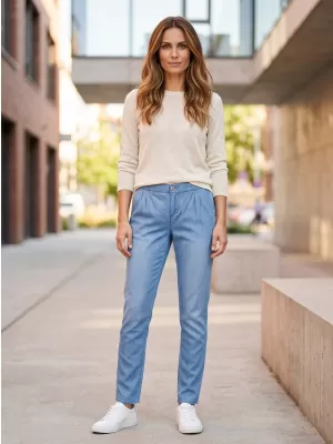 Dámské kalhoty SAM 73 MELINDA WK 776 SVĚTLÁ DENIM