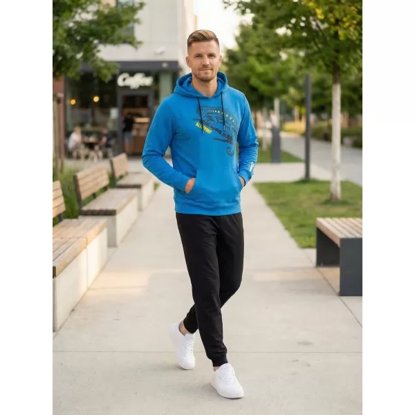  Pánská mikina ALTISPORT ALM017AL304 MODRÁ 