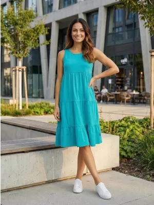 Dámské šaty SAM 73 CHANTAL WZ 810 NEON ZELENÁ