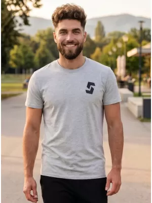 Pánské triko s krátkým rukávem SAM 73 DOUGALL MT 801 SVĚTLE ŠEDÁ