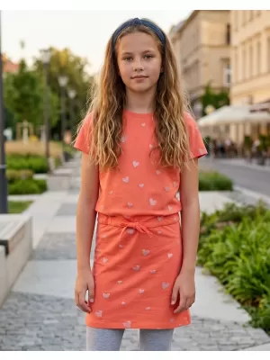Dívčí šaty SAM 73 WELO GZ 538 SVĚTLE ORANŽOVÁ