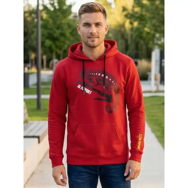  Pánská mikina ALTISPORT ALM017AL304 ČERVENÁ 