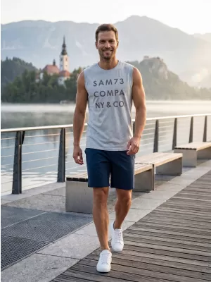 Pánské tílko SAM 73 EDGAR MT 787 SVĚTLE ŠEDÁ
