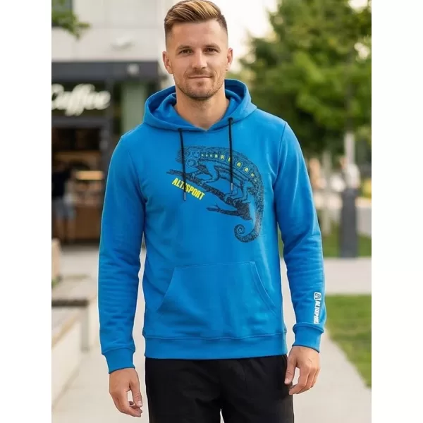  Pánská mikina ALTISPORT ALM017AL304 MODRÁ 