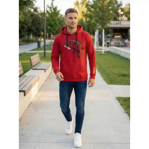  Pánská mikina ALTISPORT ALM017AL304 ČERVENÁ 