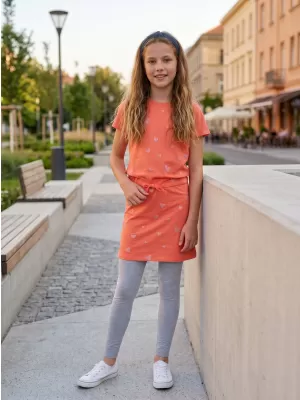 Dívčí šaty SAM 73 WELO GZ 538 SVĚTLE ORANŽOVÁ