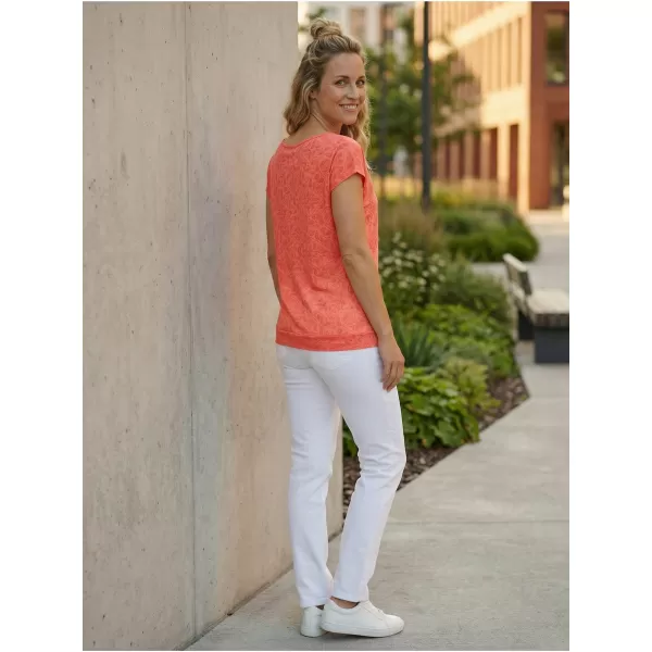  Dámské triko s krátkým rukávem SAM 73 CINDY WT 859 SVĚTLE ORANŽOVÁ 