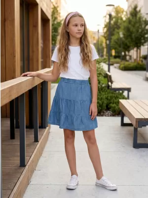 Dívčí sukně SAM 73 NYLAH GZ 530 SVĚTLÁ DENIM