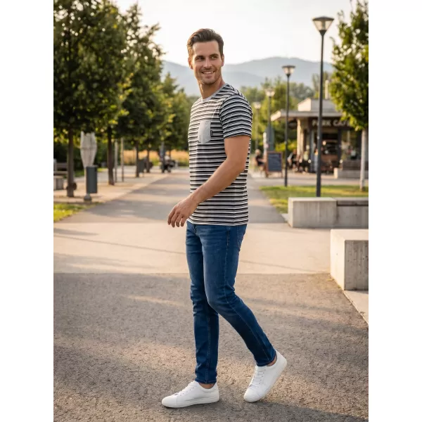  Pánské triko s krátkým rukávem SAM 73 MARTIN MT 794 SVĚTLE ŠEDÁ 