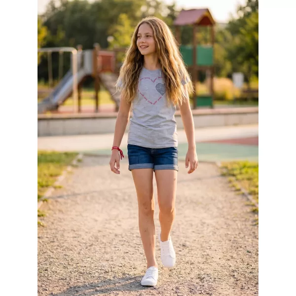  Dívčí triko s krátkým rukávem SAM 73 ALAINA GT 564 SVĚTLE ŠEDÁ 