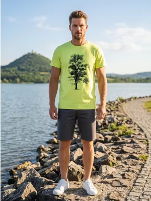 Pánské triko s krátkým rukávem SAM 73 JAMES MT 790 SVĚTLE ŽLUTÁ