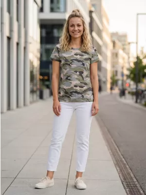 Dámské triko s krátkým rukávem SAM 73 NORA WT 849 SVĚTLE ŠEDÁ