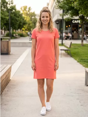 Dámské šaty SAM 73 KIRSTEN WZ 801 SVĚTLE ORANŽOVÁ