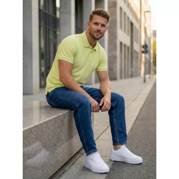  Pánské triko s límečkem SAM 73 HENRY MT 788 SVĚTLE ZELENOŽLUTÁ 
