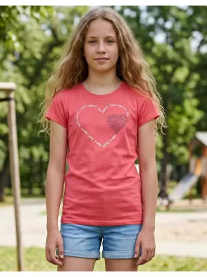 Dívčí triko s krátkým rukávem SAM 73 ALAINA GT 564 JASNĚ RŮŽOVÁ