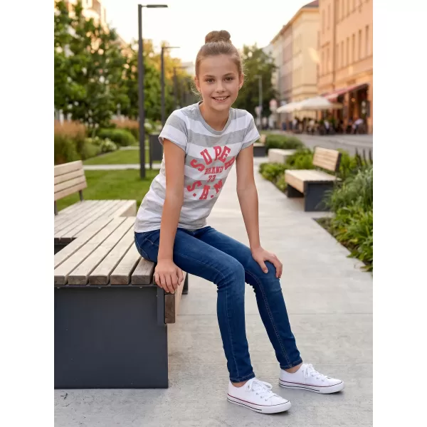  Dívčí triko s krátkým rukávem SAM 73 SIOBHAN GT 561 SVĚTLE ŠEDÁ 
