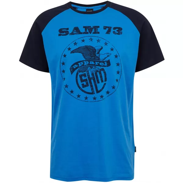  Pánské triko s krátkým rukávem SAM 73 JORDAN MT 805 JASNĚ MODRÁ 