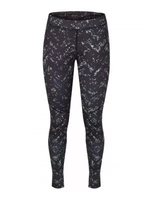 Dámské legíny HANNAH MONETY ANTHRACITE/GREEN