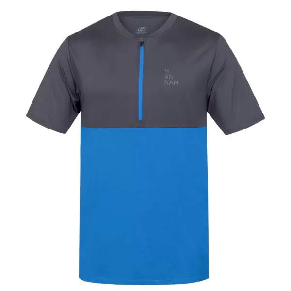  Pánské triko HANNAH SANVI ASPHALT/FRENCH BLUE MEL 