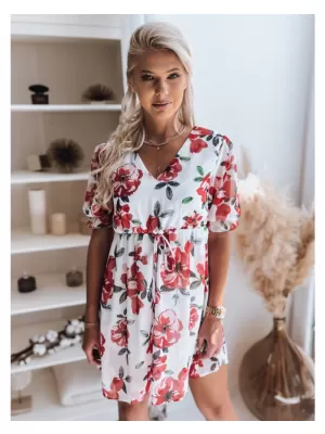 Dámské šaty DSTREET CLAIRE II BÍLOČERVENÁ